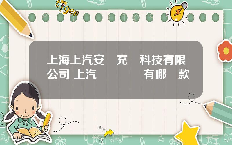 上海上汽安悅充電科技有限公司 上汽純電動車有哪幾款